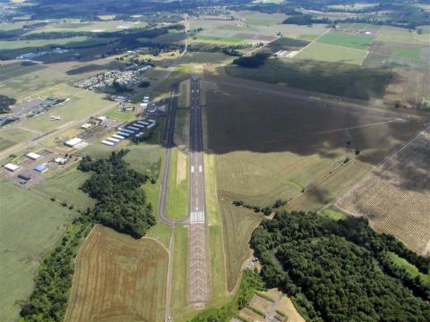 McMinnville Airport next to Evergreen Aviation & Space Museum