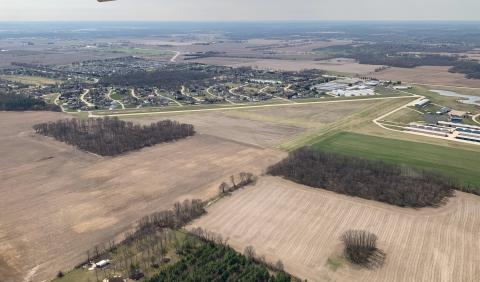aerial photo of Poplar Grove airport (C77) from NE