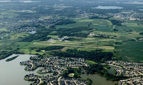 Aerial photo of Campbell C81 from SSE