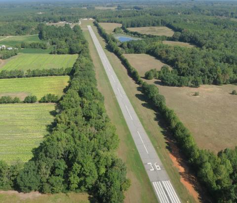 Aerial view of Chase City (KCXE) looking North