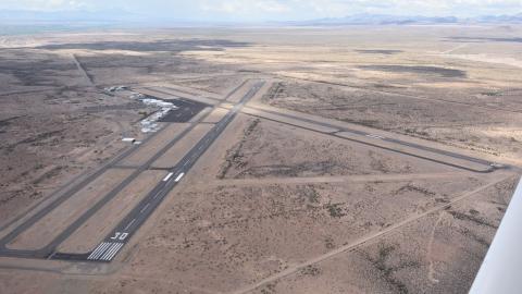 Safford Regional Airport (KSAD) aerial view from the southeast - July 25, 2022