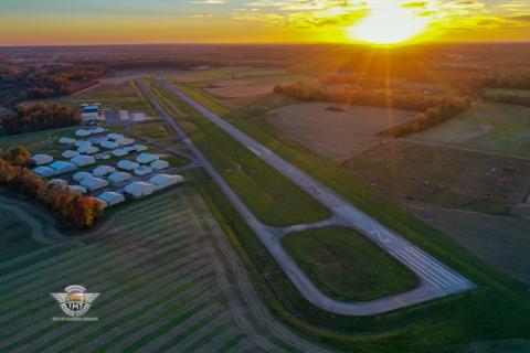 Madison Airport at Sunset