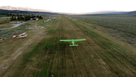 Smiley Creek Airport Takeoff