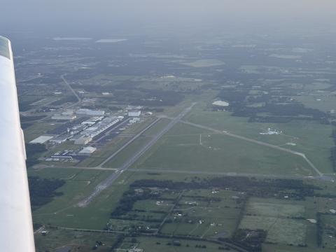 Greenville Majors Airport (KGVT) looking north. 