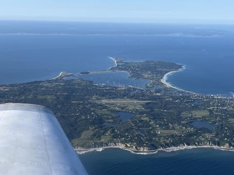 Looking for a great solo flight or place to take your friends. Block island is surly the place to do so. The views from above and then the approach is worth the trip!