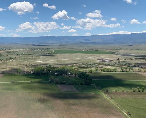 aerial photo of Perry Stokes Airport (KTAD), Trinidad, CO from NNW