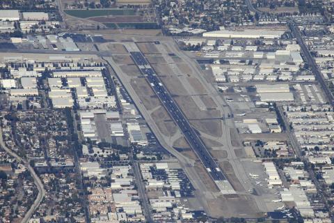 Aerial image of Van Nuys Airport, KNVY