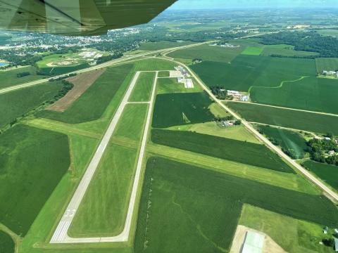 Monticello Regional Airport looking at Runway 33