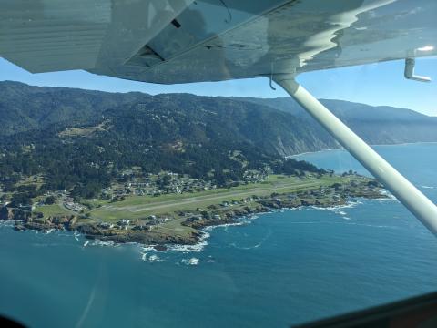 View of Shelter Cove Airport from the west