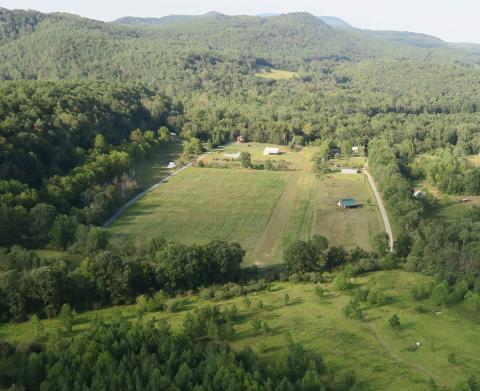 Aerial view of airport 38WV looking North