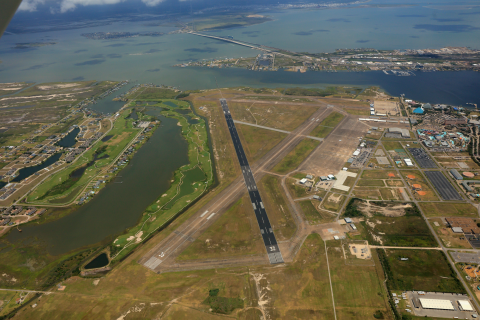 Runway Aerial at KGLS