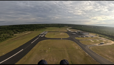 A view of takeoff from Hartsville Airport