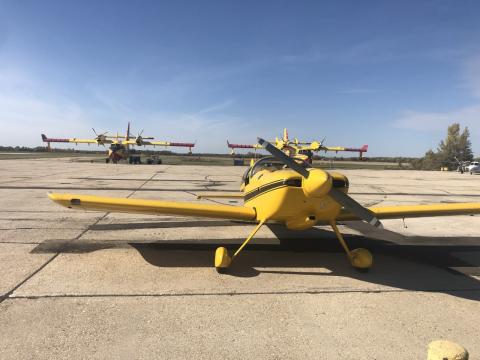 My RV6 and a couple CL414's at Gimli Airpark 