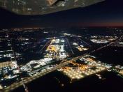 Detroit Metro Airport from the Approach end of the parallel 22L/R and 21L/R