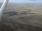 New Cuyama airport is back open. Aerial view.