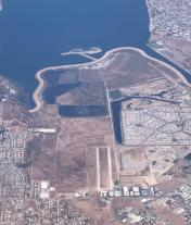 aerial photo of Skylark Airport from SE, L. Elsinore behind