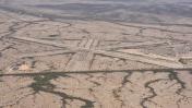 An aerial view of Eric Marcus Municipal Airport (P01), viewed from the south.