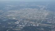 An aerial view of Chicago O'Hare International Airport (KORD) from the north