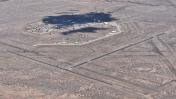 An aerial view of Bisbee Douglas International Airport (KDUG) from the northwest