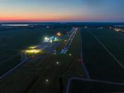 KHZR Runway 14 at Night