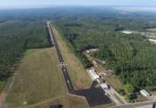 Aerial view of airport Lake Country (W63) looking South